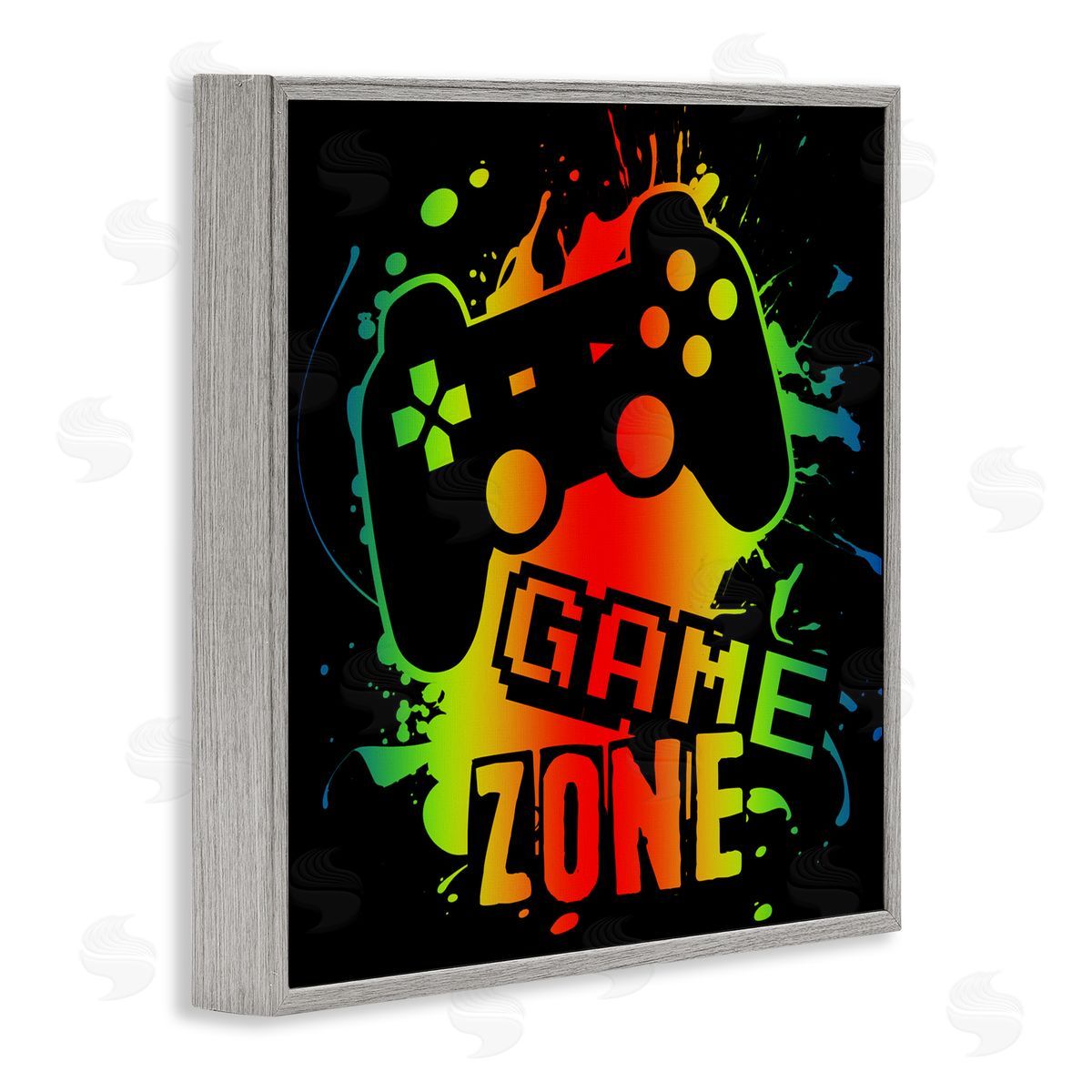 Marcus Prime Gradient Gaming Zone Gray Framed Giclee Wall Art Print