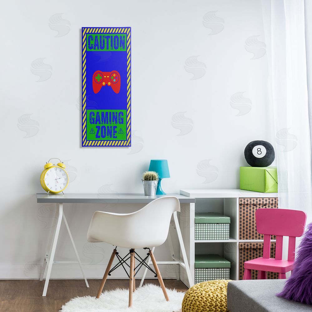 Marcus Prime Vibrant Caution Gaming Zone Canvas Art on Wall