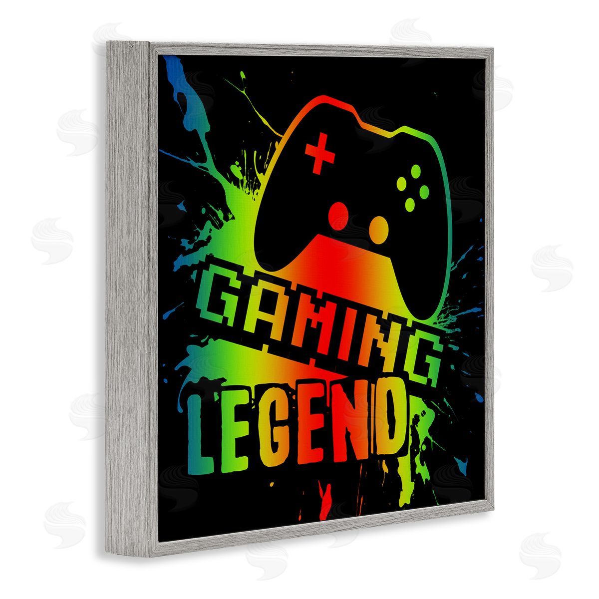 Marcus Prime Gradient Gaming Legend Gray Framed Giclee Wall Art Print