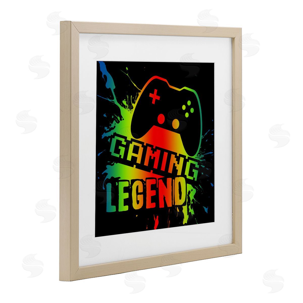 Marcus Prime Gradient Gaming Legend Birch Framed Print Under Glass with White Mat Wall Art