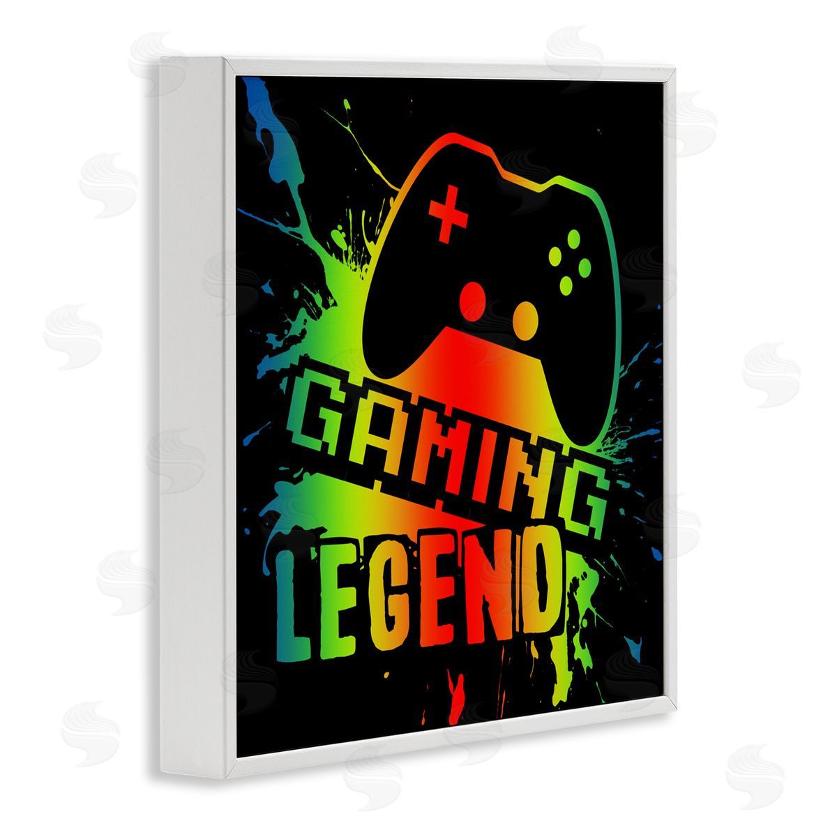 Marcus Prime Gradient Gaming Legend White Framed Giclee Wall Art Print