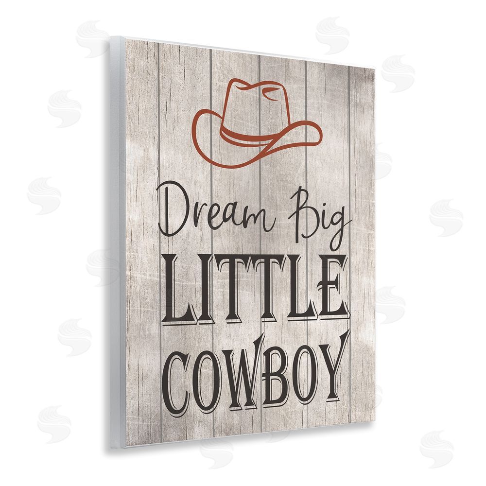 Christine Simpson Art Dream Big Little Cowboy Wall Plaque Art Print