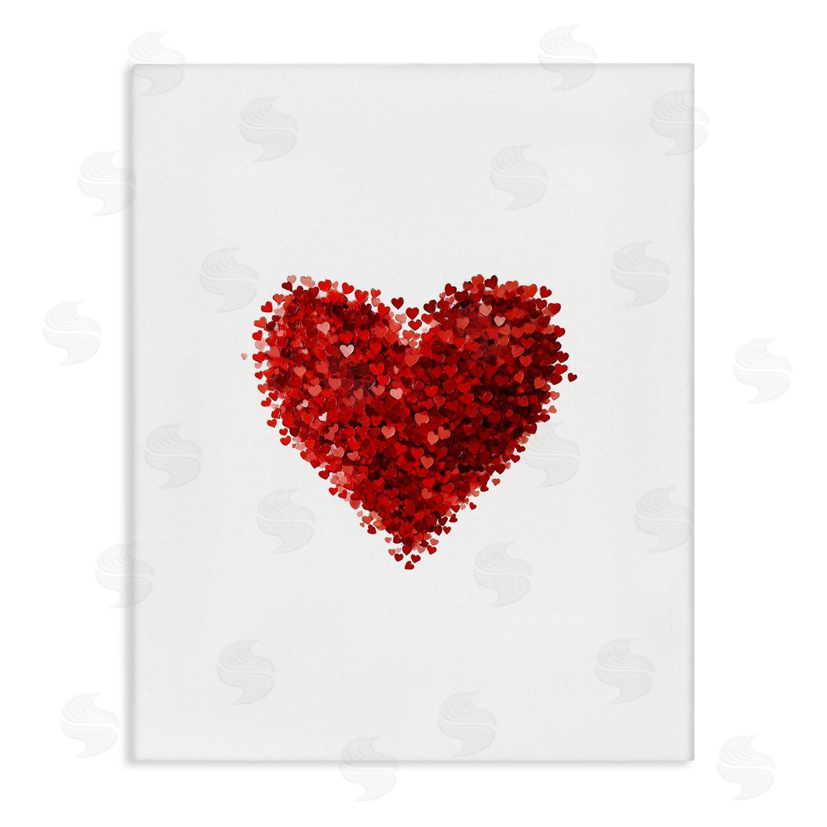 Christine Simpson Art Cluster of Hearts Shape Canvas Wall Art Print