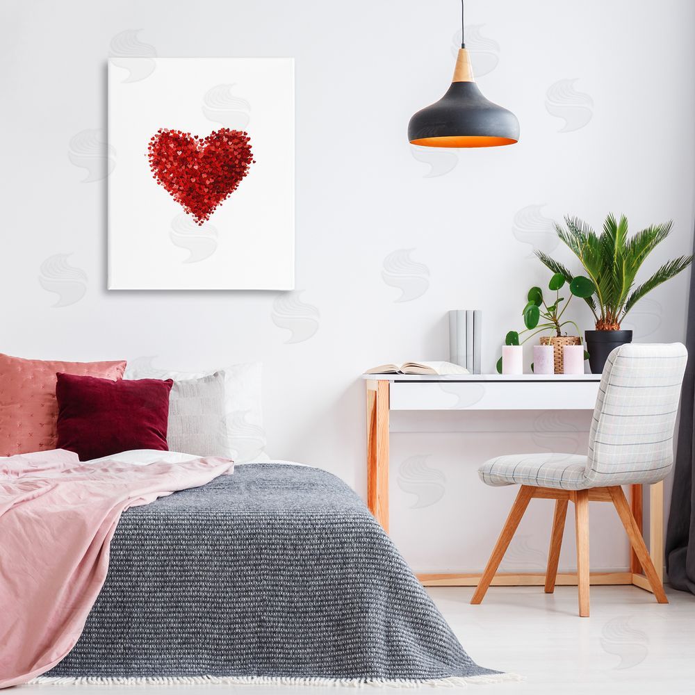 Christine Simpson Art Cluster of Hearts Shape Canvas Art on Wall