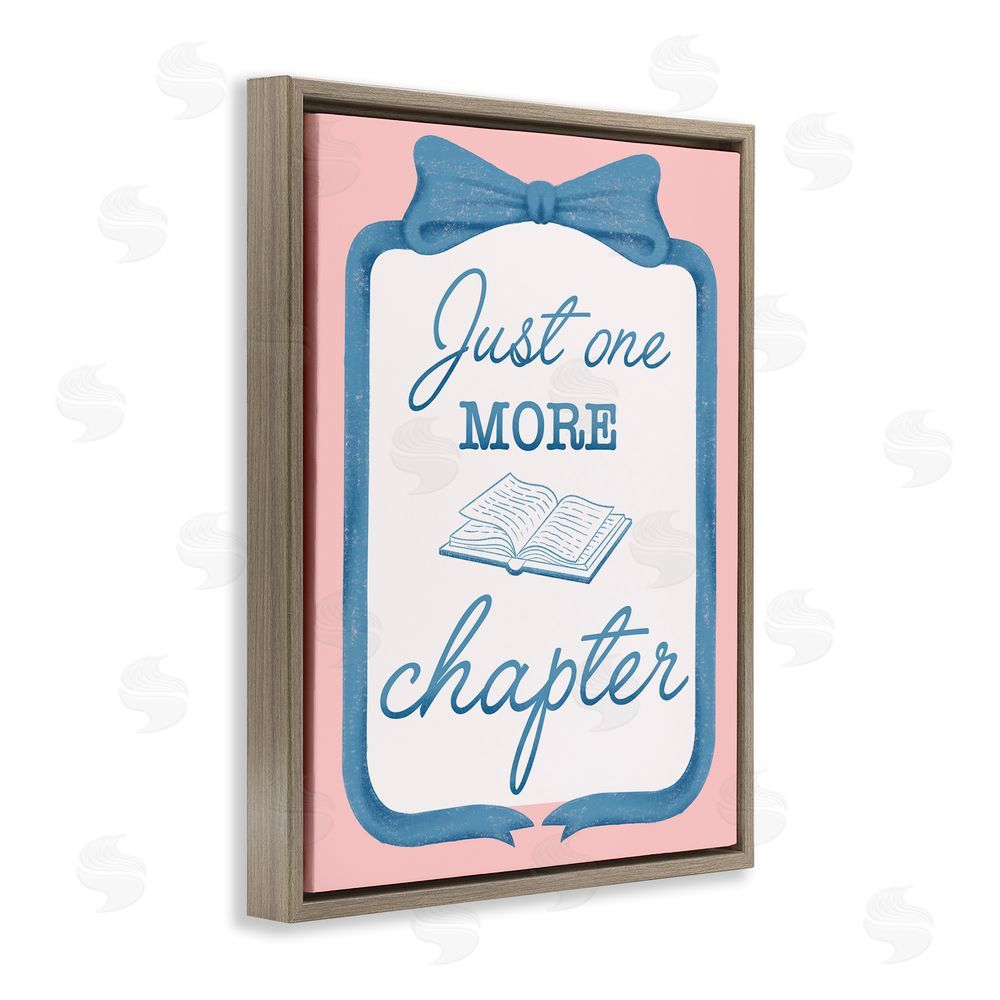 Marcus Prime Chic Just One More Chapter Brown Floating Frame Canvas Wall Art Print