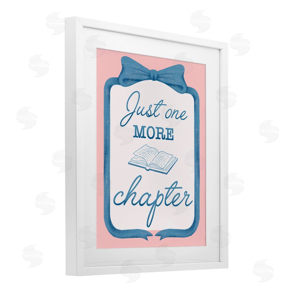 Marcus Prime Chic Just One More Chapter White Framed Print Under Glass with Mat Wall Art