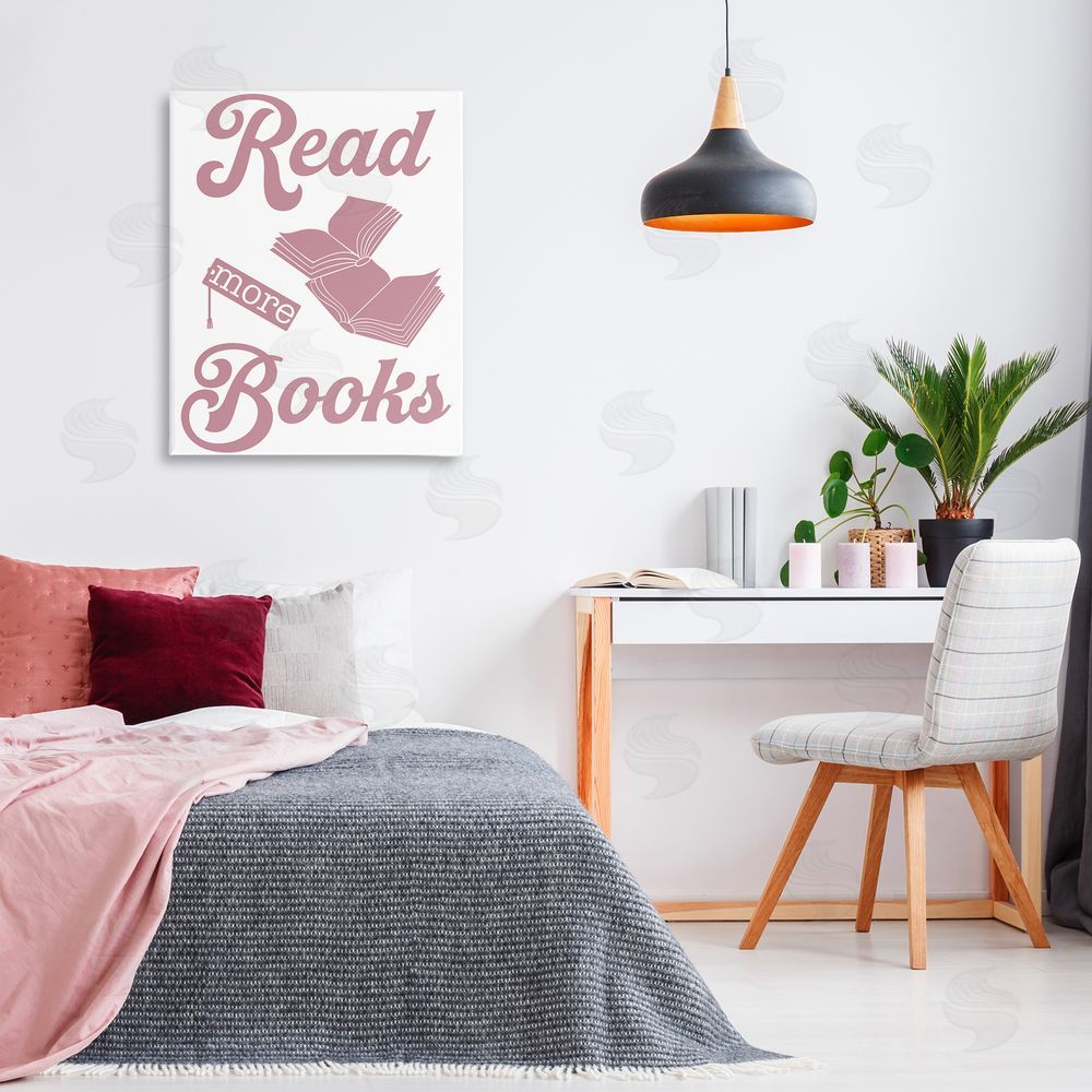 Marcus Prime Read More Books Pink Canvas Art on Wall