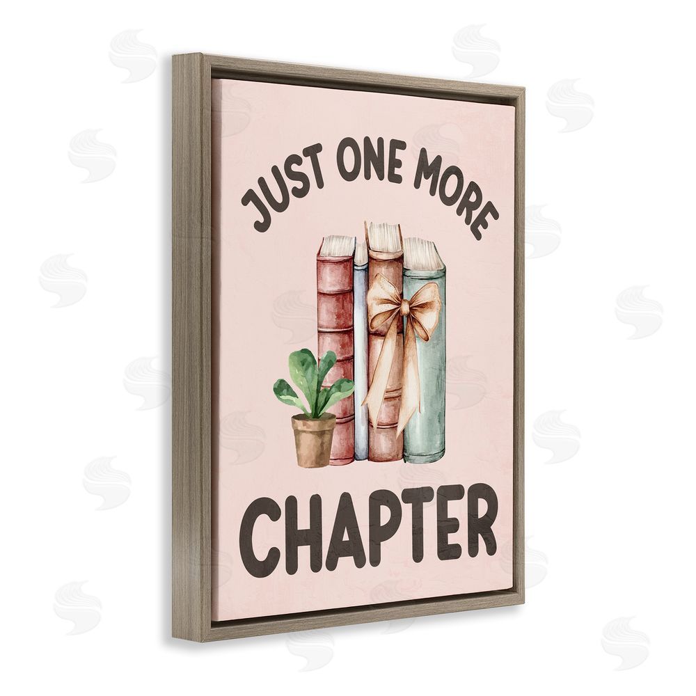 Kim Allen Just One More Chapter Brown Floating Frame Canvas Wall Art Print