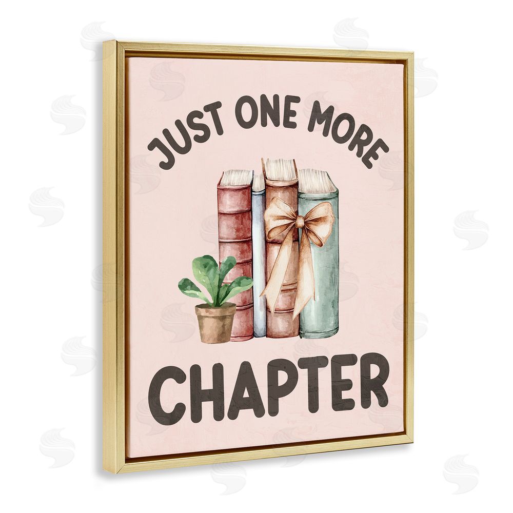 Kim Allen Just One More Chapter Gold Floating Frame Canvas Wall Art Print