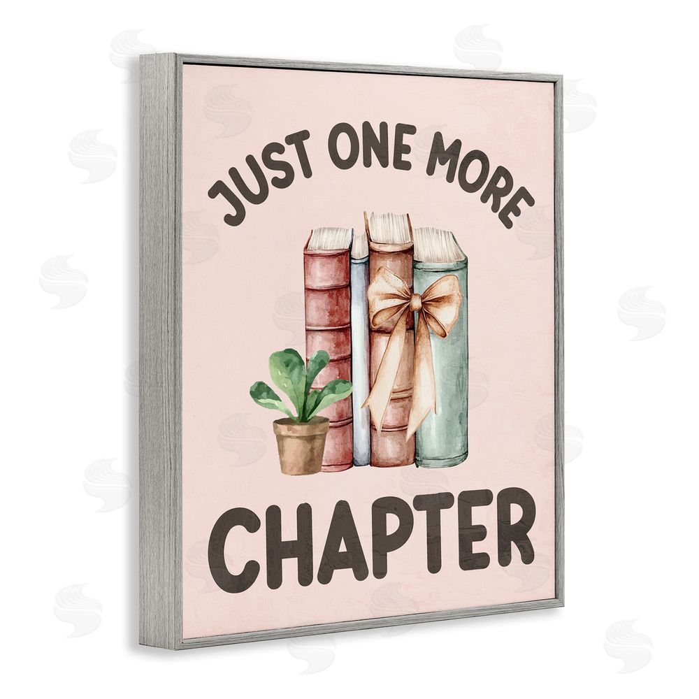 Kim Allen Just One More Chapter Gray Framed Giclee Wall Art Print