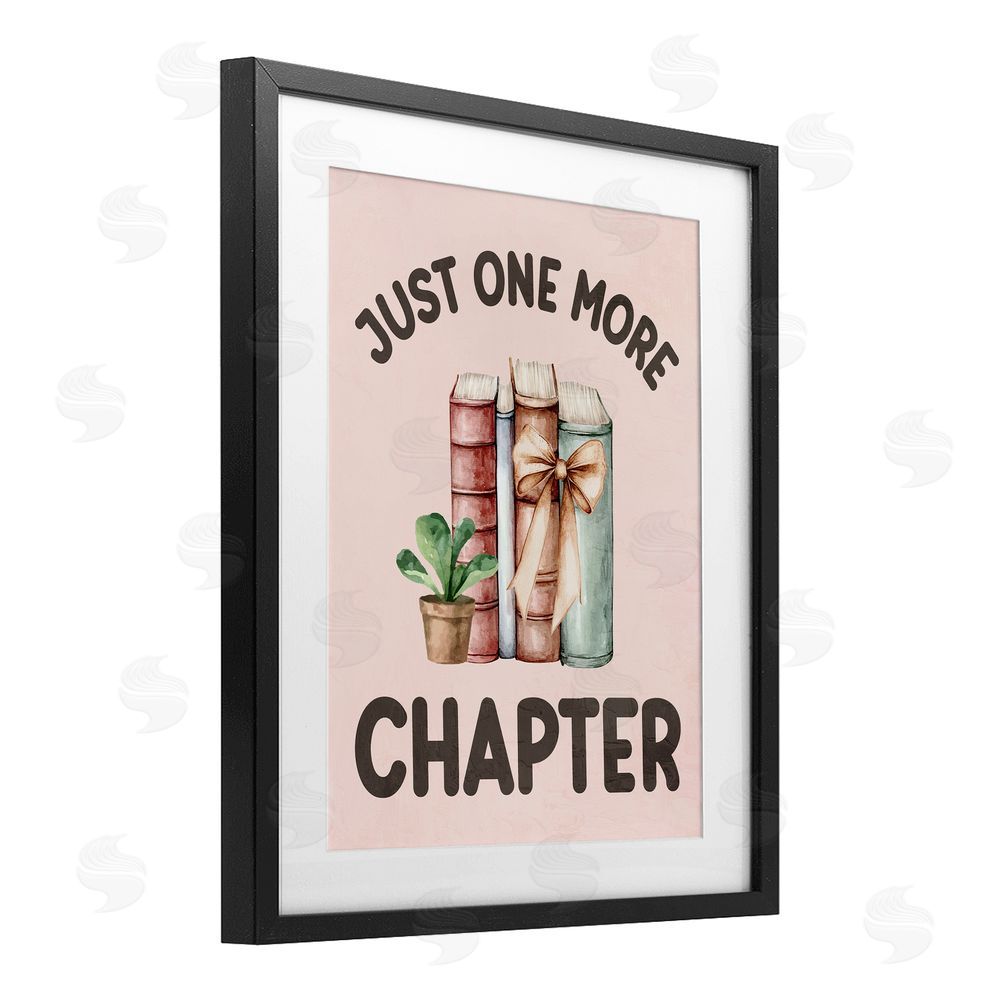 Kim Allen Just One More Chapter Black Framed Print Under Glass with White Mat Wall Art