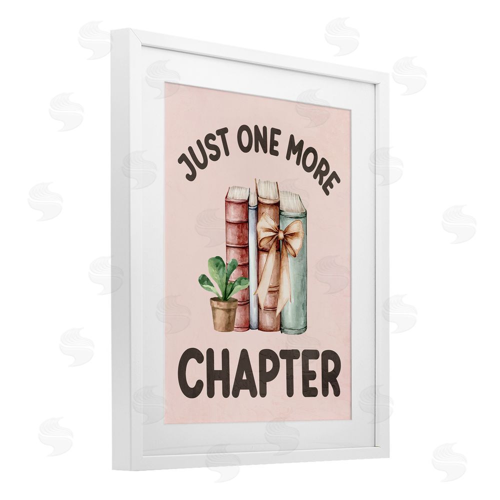 Kim Allen Just One More Chapter White Framed Print Under Glass with Mat Wall Art