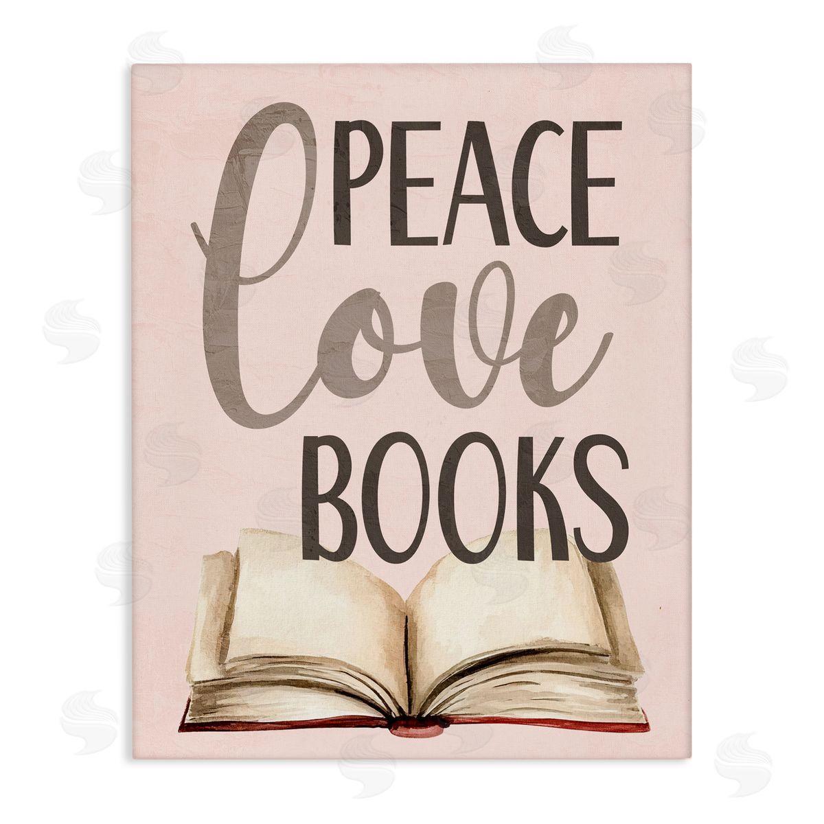 Kim Allen Peace Love Books Canvas Wall Art Print