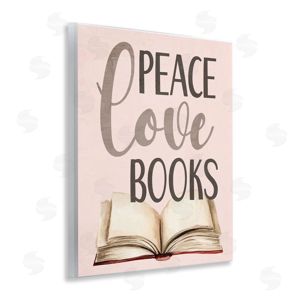 Kim Allen Peace Love Books Wall Plaque Art Print