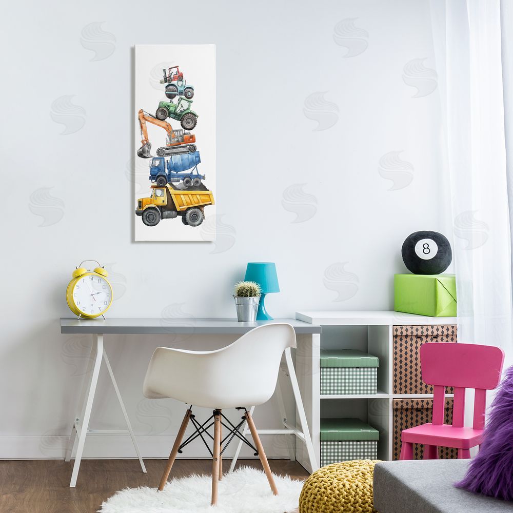 Christine Simpson Art Keep Moving Construction Stack Canvas Art on Wall