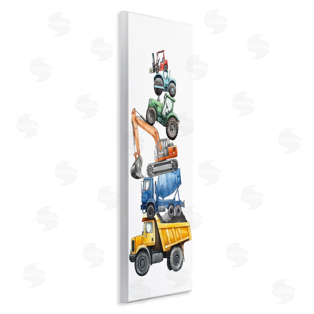 Christine Simpson Art Keep Moving Construction Stack Wall Plaque Art Print