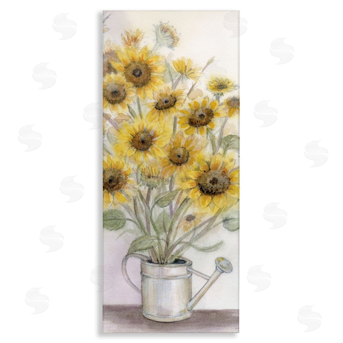 Patti Bishop Watering Can Sunflower Collection Canvas Wall Art Print