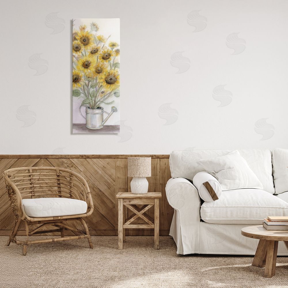 Patti Bishop Watering Can Sunflower Collection Canvas Art on Wall