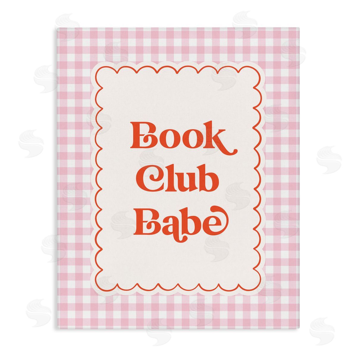 Nadia Hassan Book Club Babe Gingham Canvas Wall Art Print