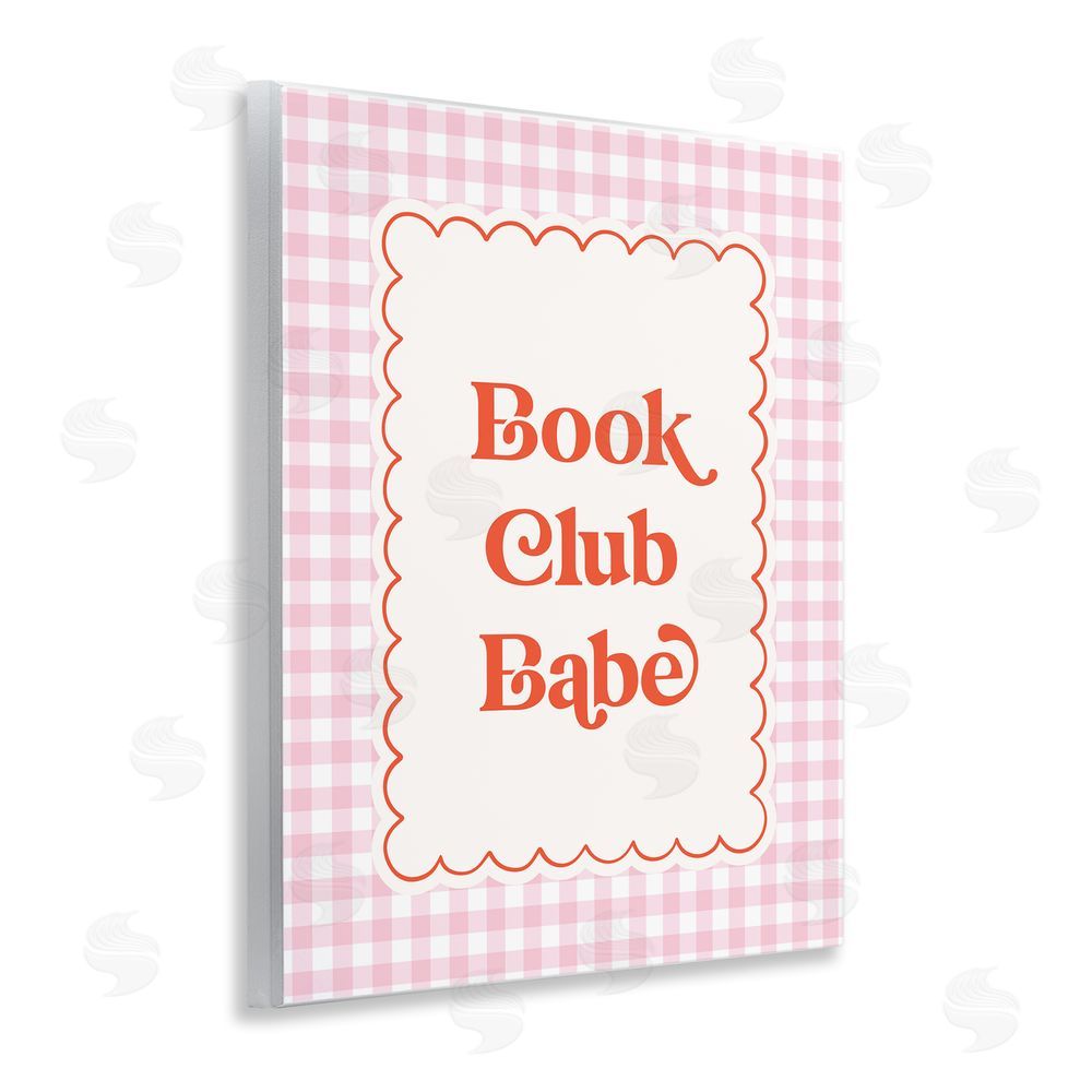 Nadia Hassan Book Club Babe Gingham Wall Plaque Art Print