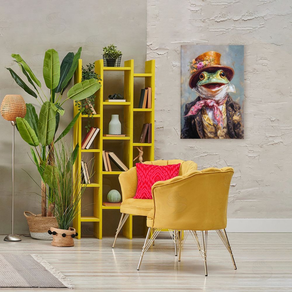 Wumples Victorian Frog Portrait Canvas Art on Wall