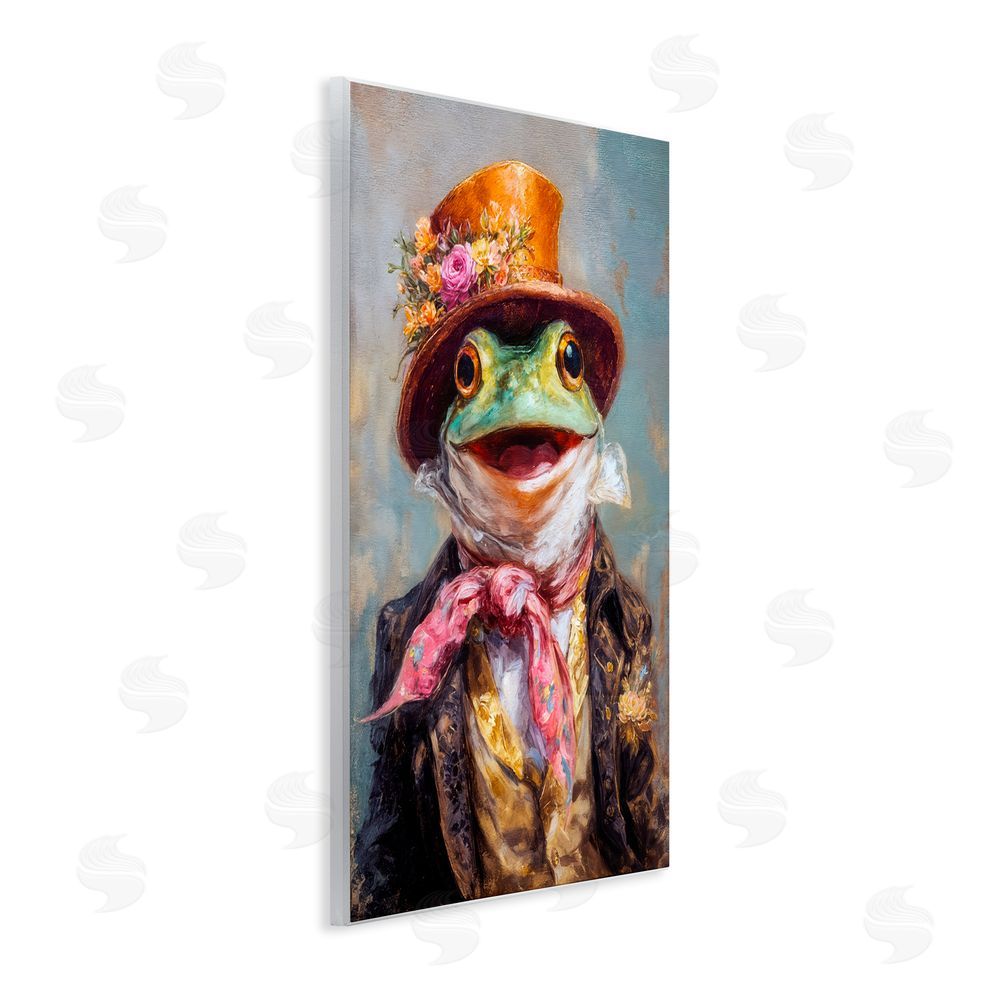 Wumples Victorian Frog Portrait Wall Plaque Art Print