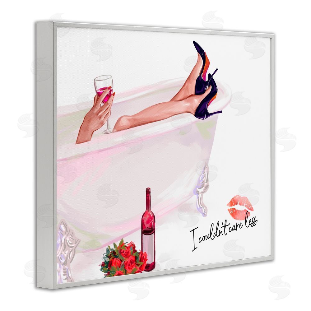 Ziwei Li Couldn't Care Less Tub White Framed Giclee Print Wall Art