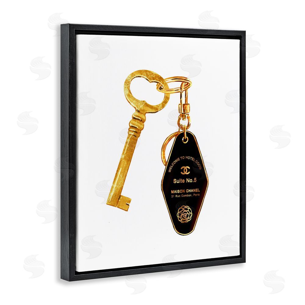 Ziwei Li Luxury Fashion Key Black Floating Frame Canvas Wall Art Print