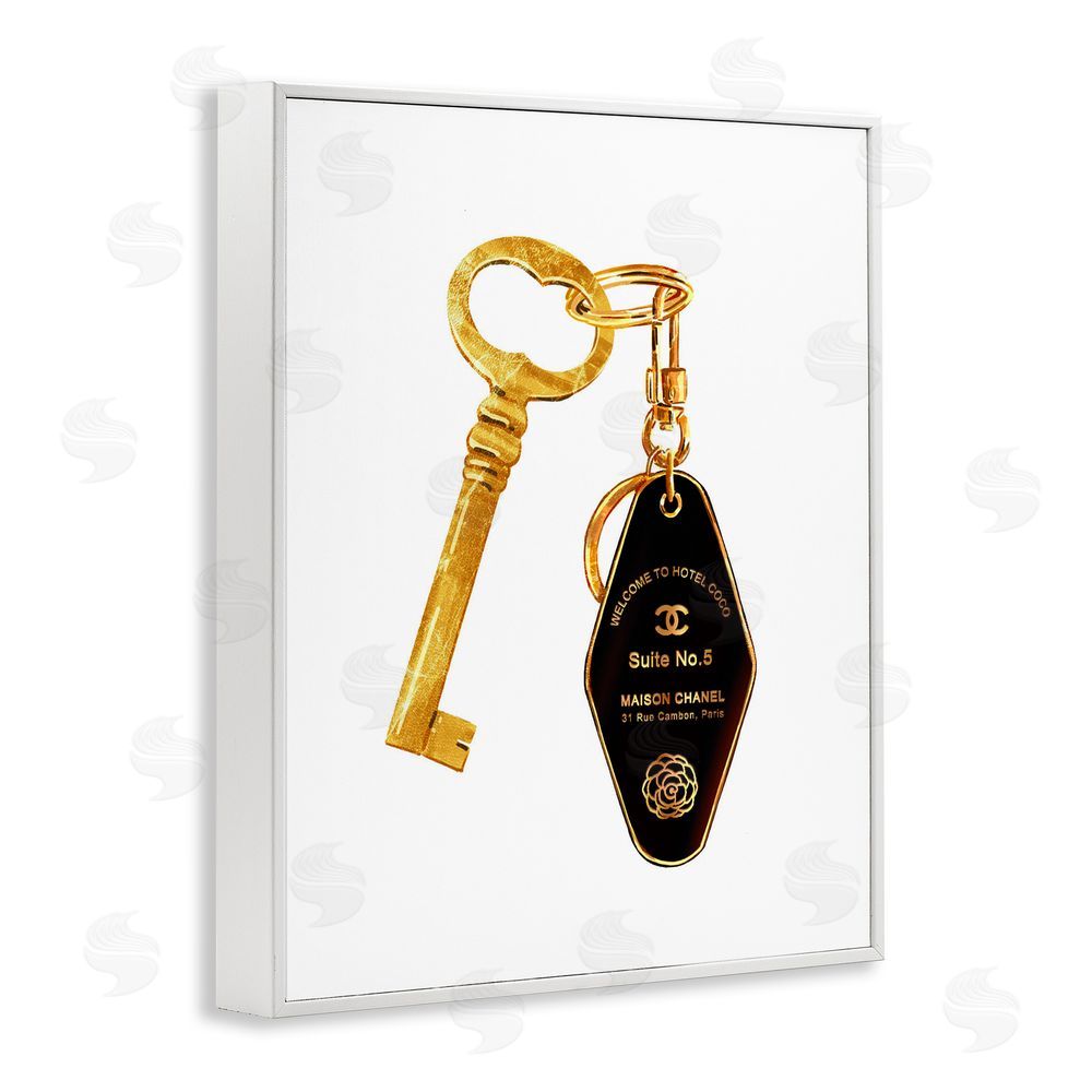 Ziwei Li Luxury Fashion Key White Framed Giclee Print Wall Art
