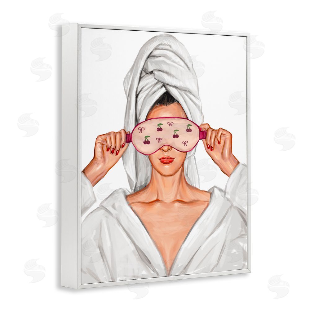 Ziwei Li Cherry Eye Mask Fashionista White Framed Giclee Print Wall Art