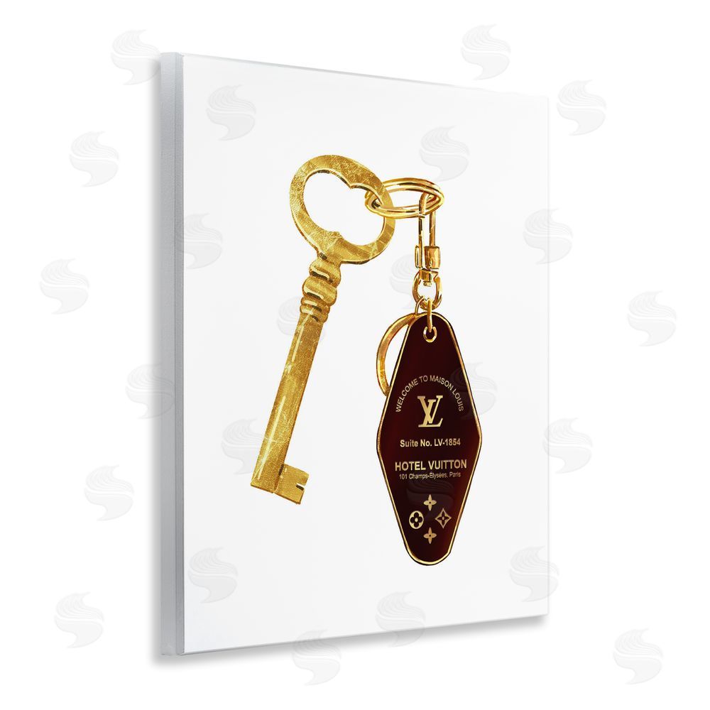 Ziwei Li Glam Gold Key Fashion Wooden Wall Plaque Art Print