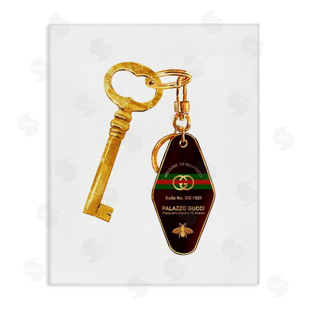 Ziwei Li Luxury Hotel Key Stretched Canvas Wall Art Print