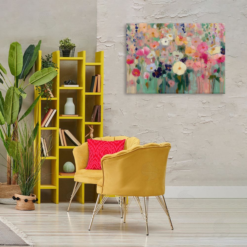 Annabelle Hall Teachers Poppies Modern Drip Canvas Art on Wall