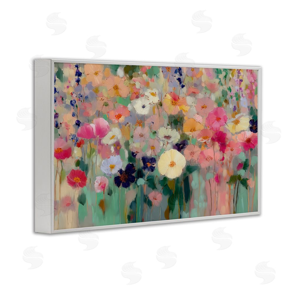 Annabelle Hall Teachers Poppies Modern Drip White Framed Giclee Wall Art Print