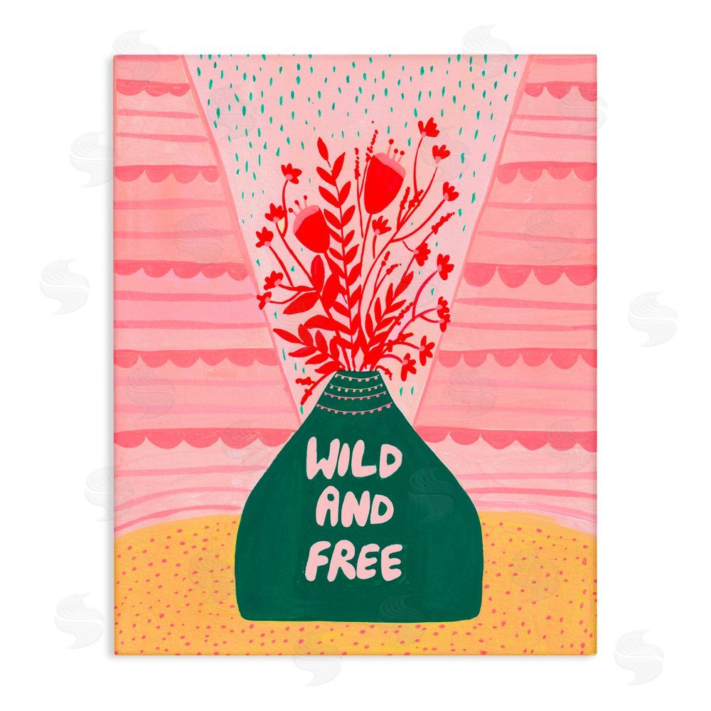 Nabeela Rumi Midcentury Wild And Free Stretched Canvas Wall Art Print