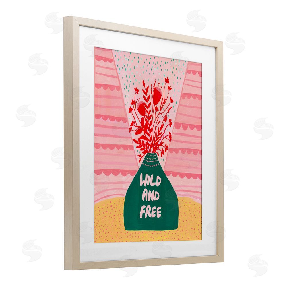 Nabeela Rumi Midcentury Wild And Free Brown Framed Print Under Glass Wall Art