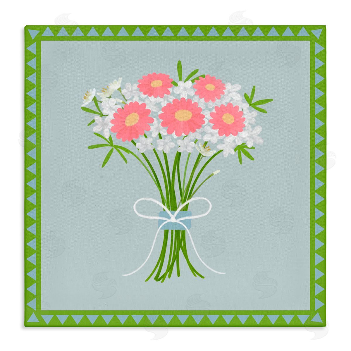 Adrienne Morris Spring Bouquet Bordered Bundle Canvas Wall Art Print