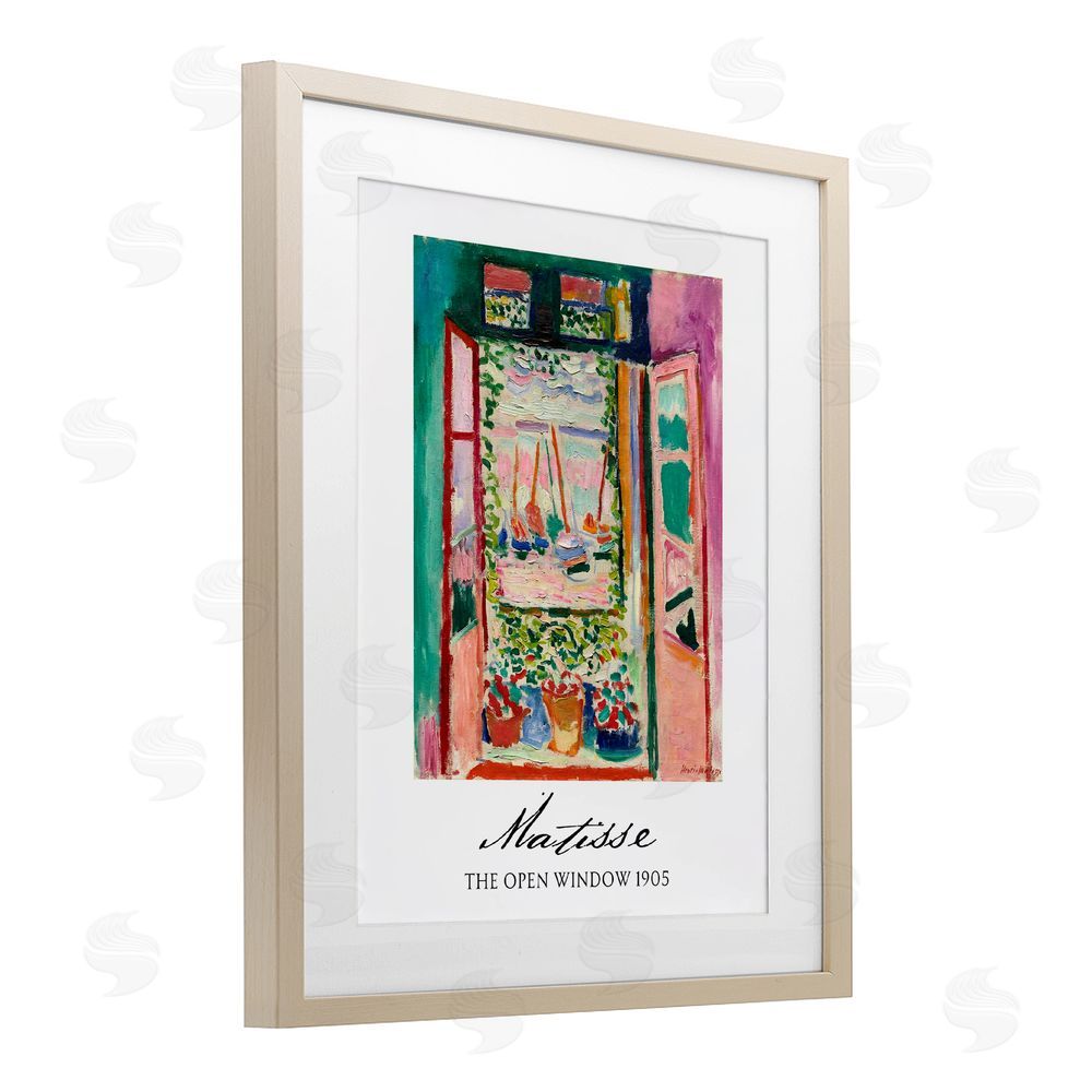 Vintage Hustle The Open Window Matisse Brown Framed Print Under Glass Wall Art