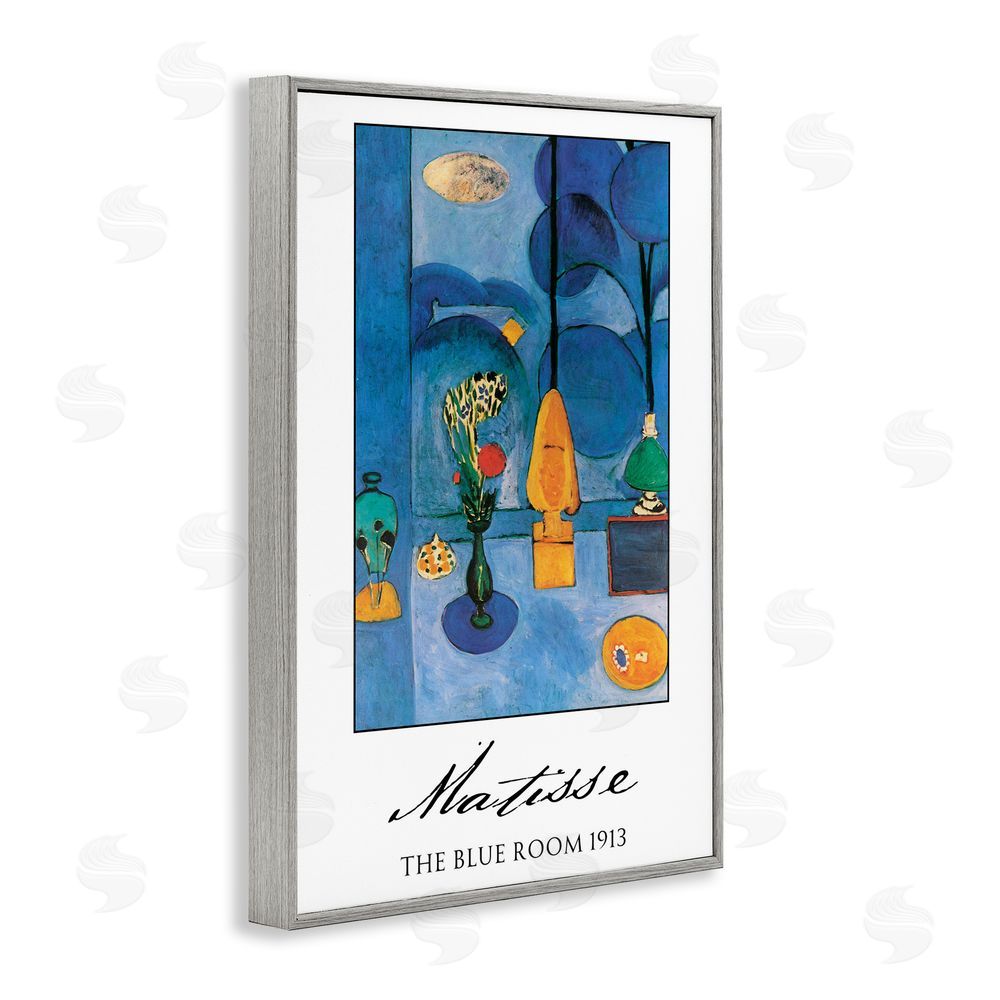 Vintage Hustle Matisse The Blue Room Gray Framed Giclee Print Wall Art