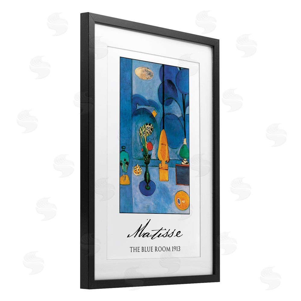 Vintage Hustle Matisse The Blue Room Black Framed Print Under Glass Wall Art