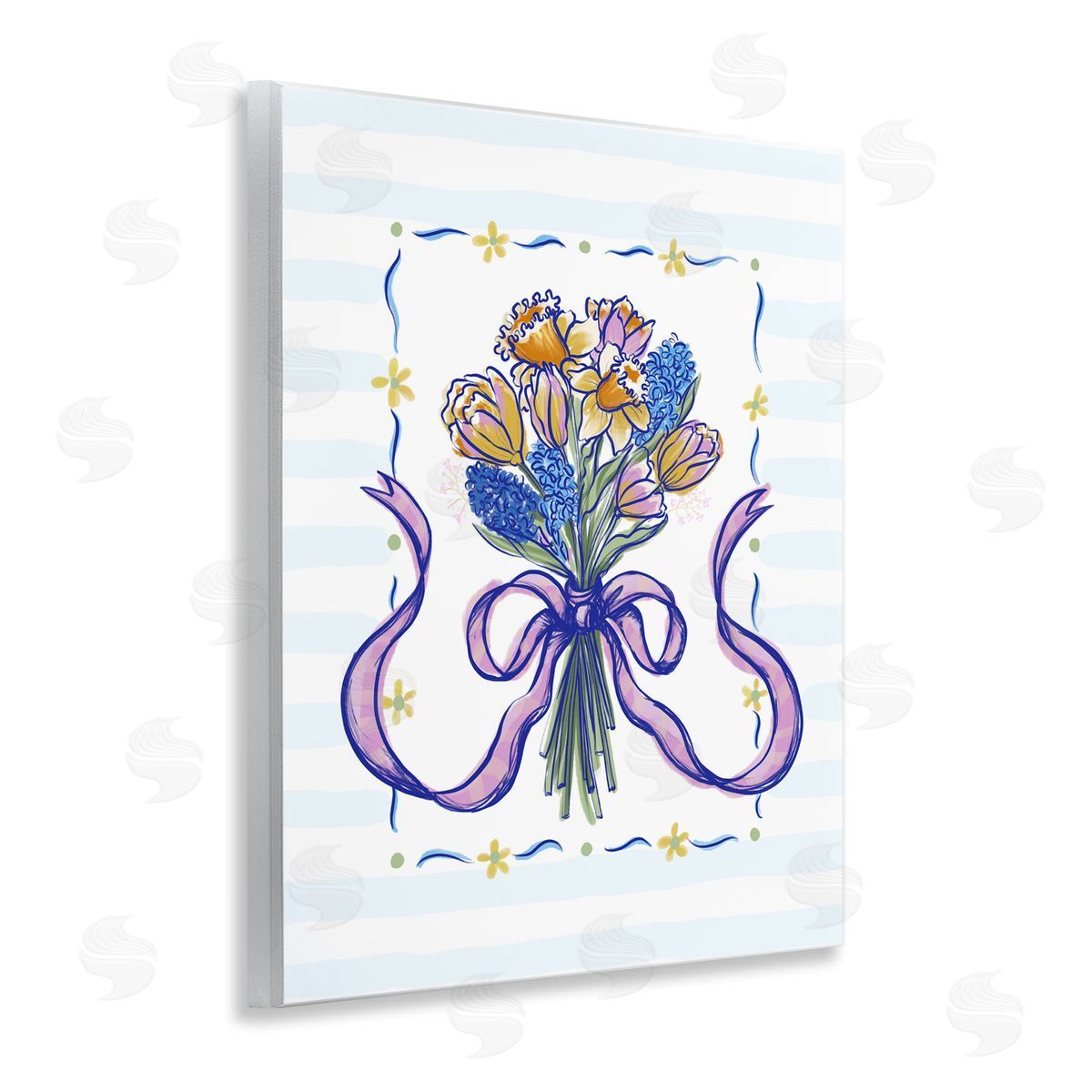 Connie Summers Spring Fresh Ribbon Bouquet Wall Plaque Art Print