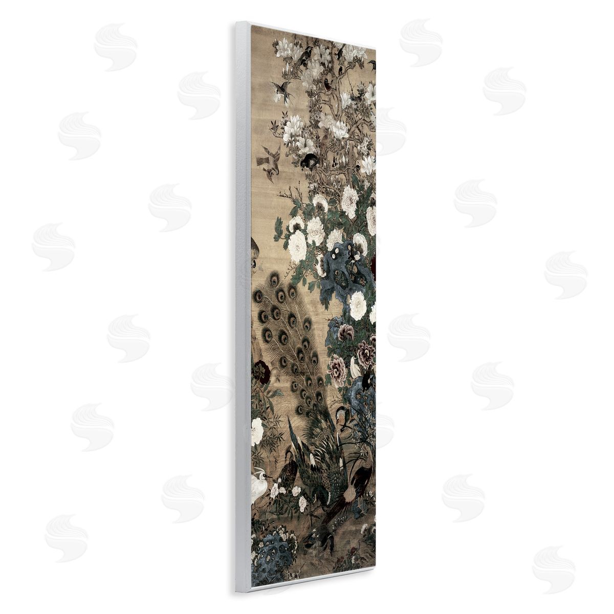 Vintage Hustle Ornate Silk And Moonlight Wooden Wall Plaque Art Print