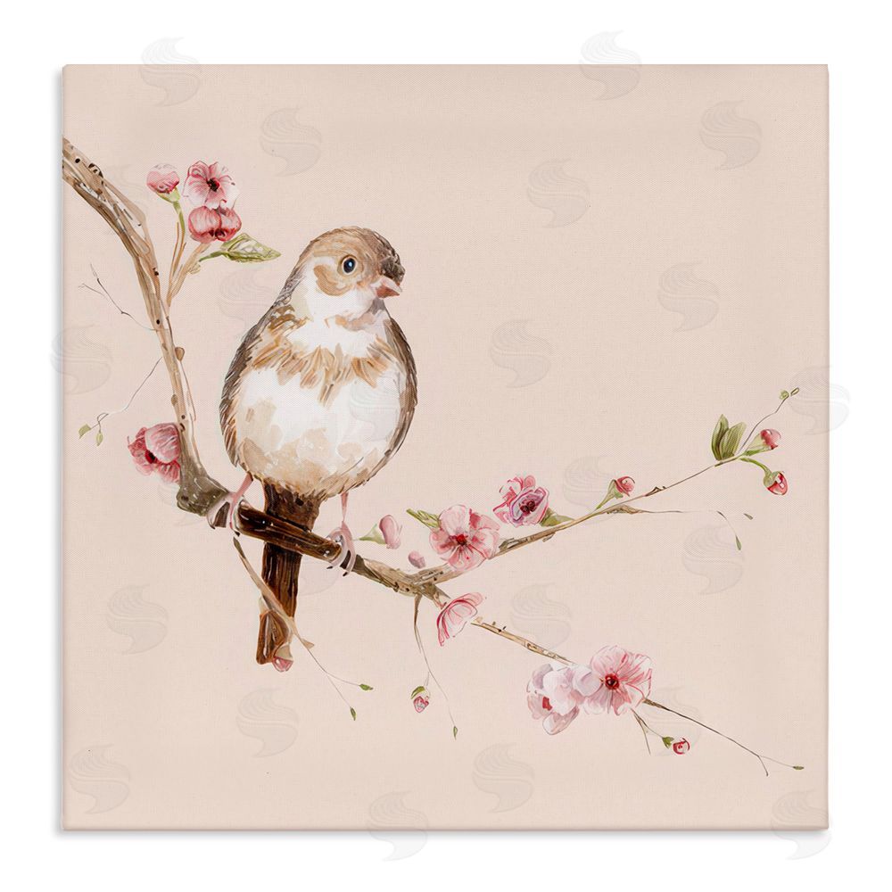 Lisa Wehmeyer Sweetest Brown Bird Stretched Canvas Wall Art Print
