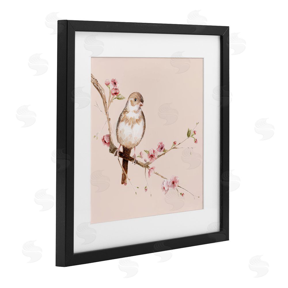 Lisa Wehmeyer Sweetest Brown Bird Black Framed Print Under Glass Wall Art