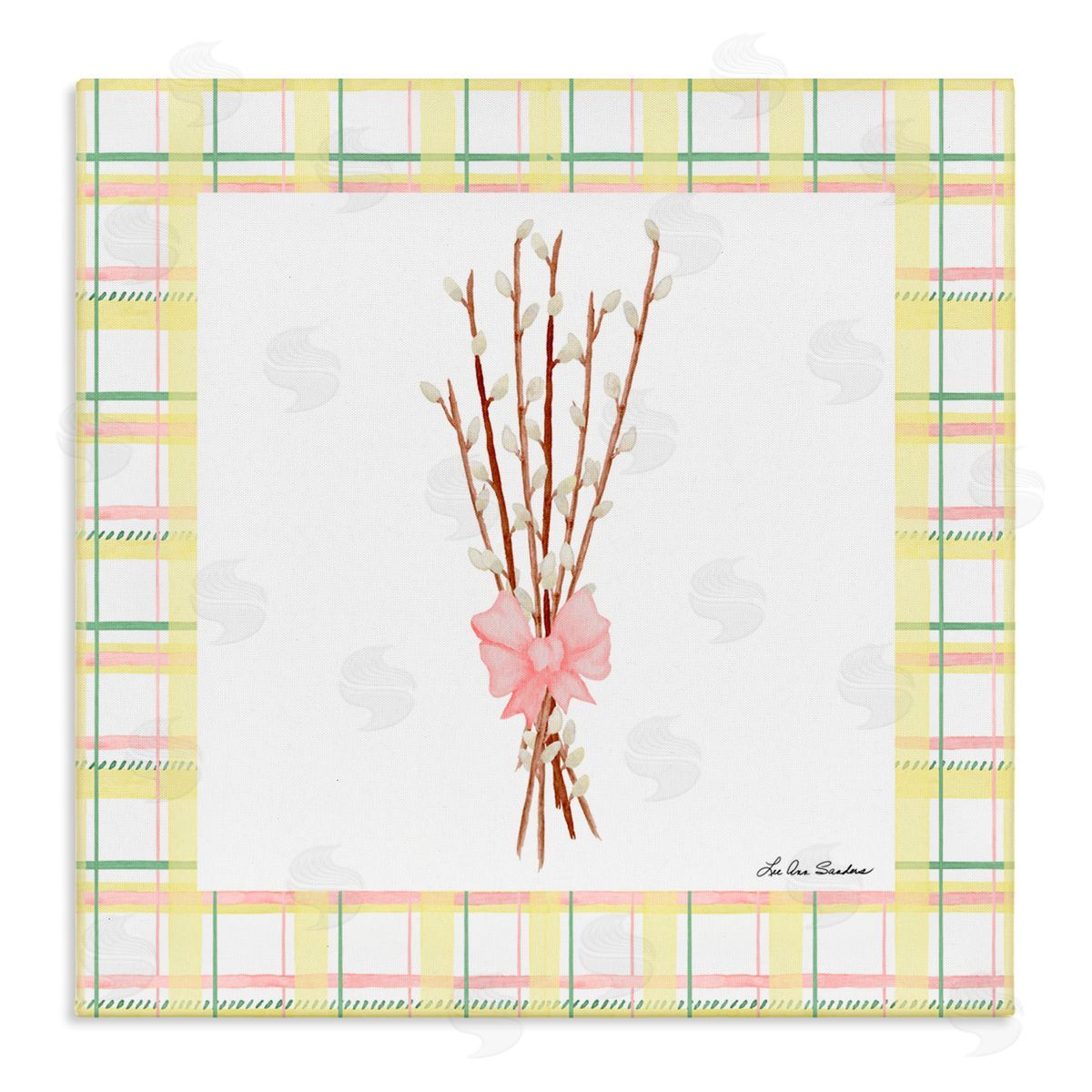 Lee Ann Sanders Pastel Spring Pussy Willow Stretched Canvas Wall Art Print