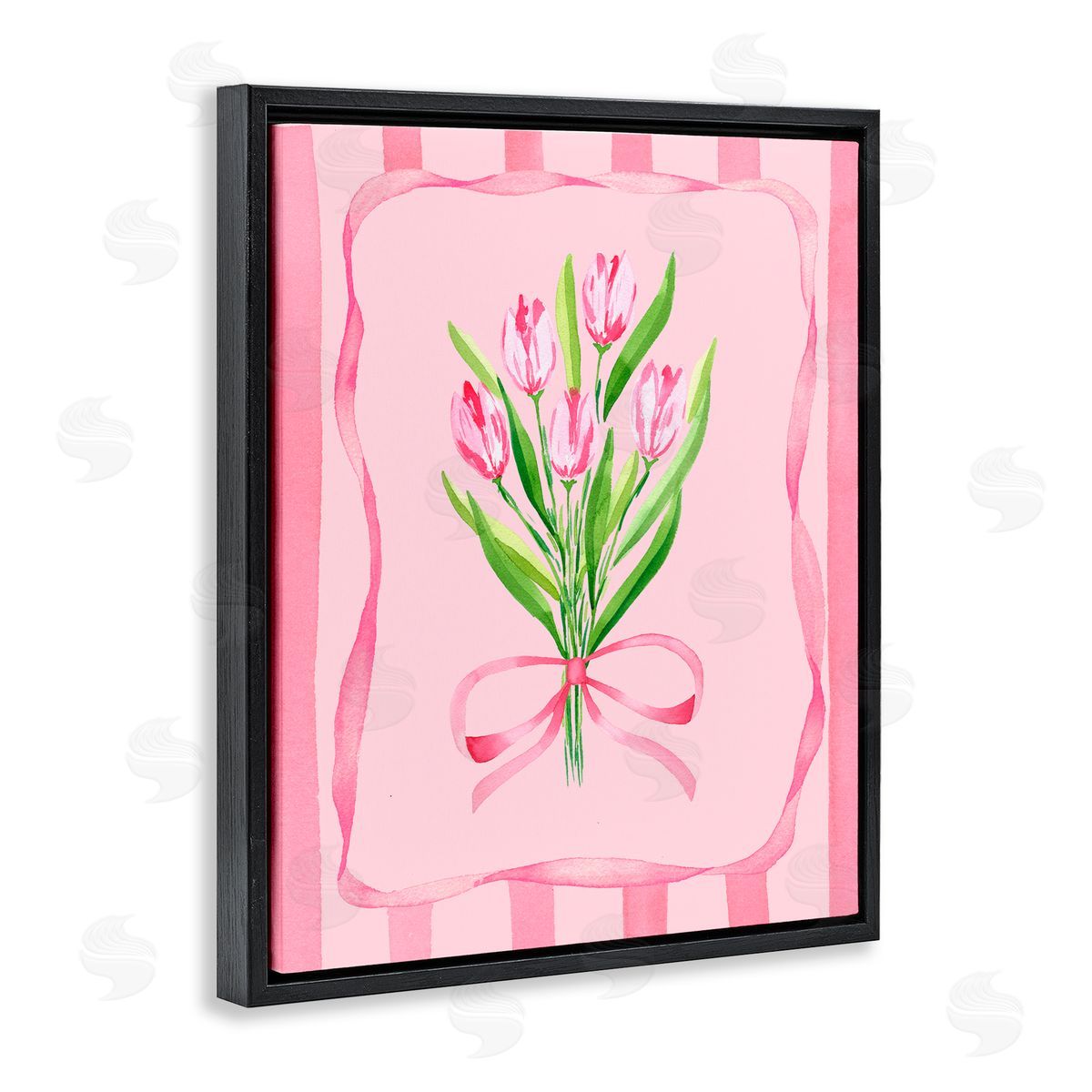 Nina Jacobs Pretty And Sweet Tulips Black Floating Frame Canvas Wall Art Print