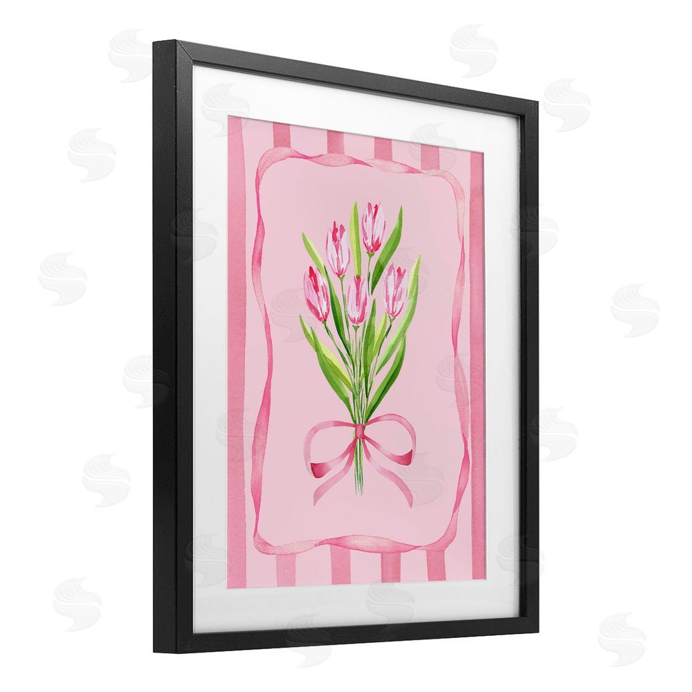 Nina Jacobs Pretty And Sweet Tulips Black Framed Print Under Glass Wall Art
