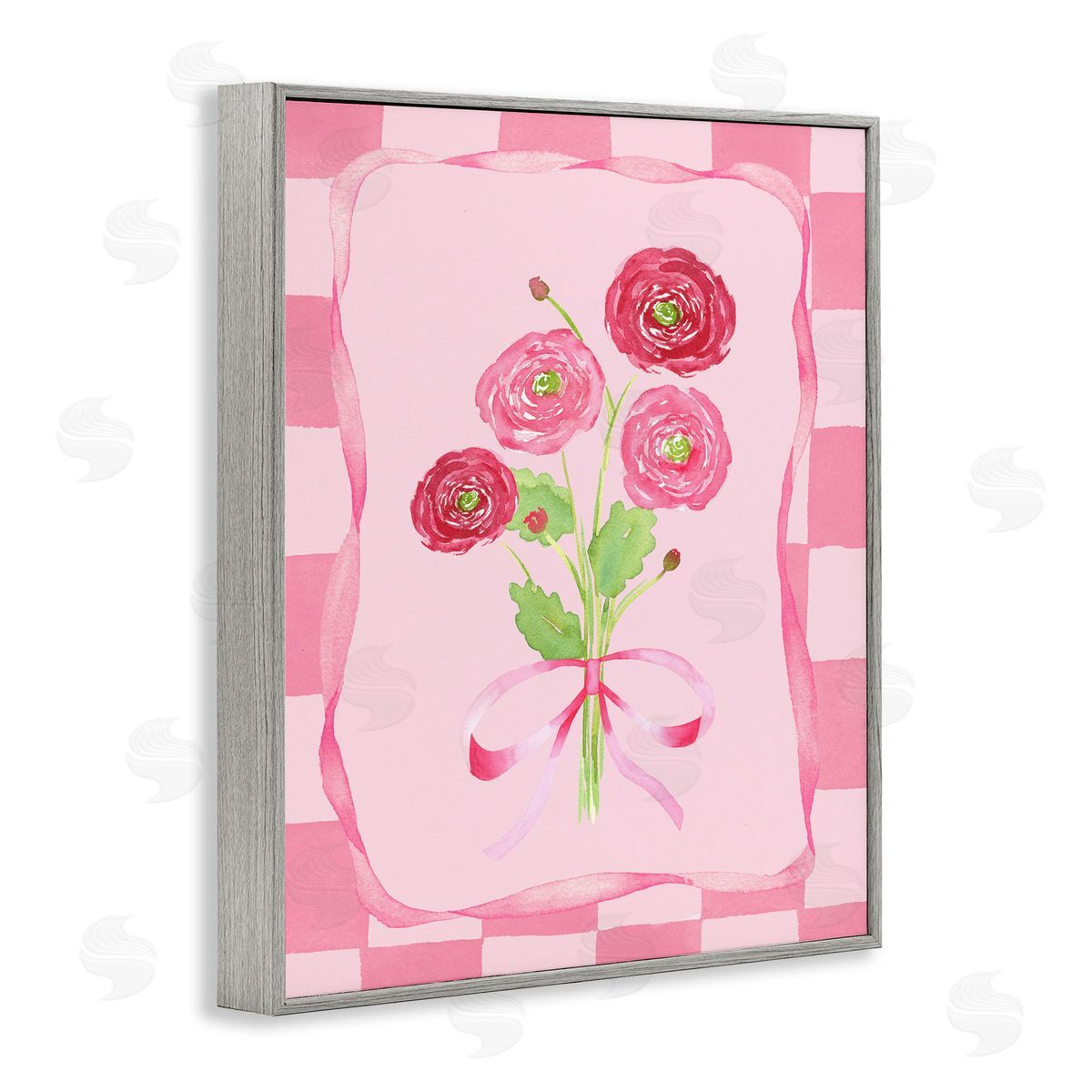 Nina Jacobs Pretty And Sweet Ranunculus Gray Framed Giclee Print Wall Art