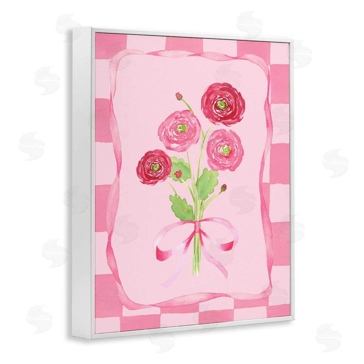 Nina Jacobs Pretty And Sweet Ranunculus White Framed Giclee Print Wall Art