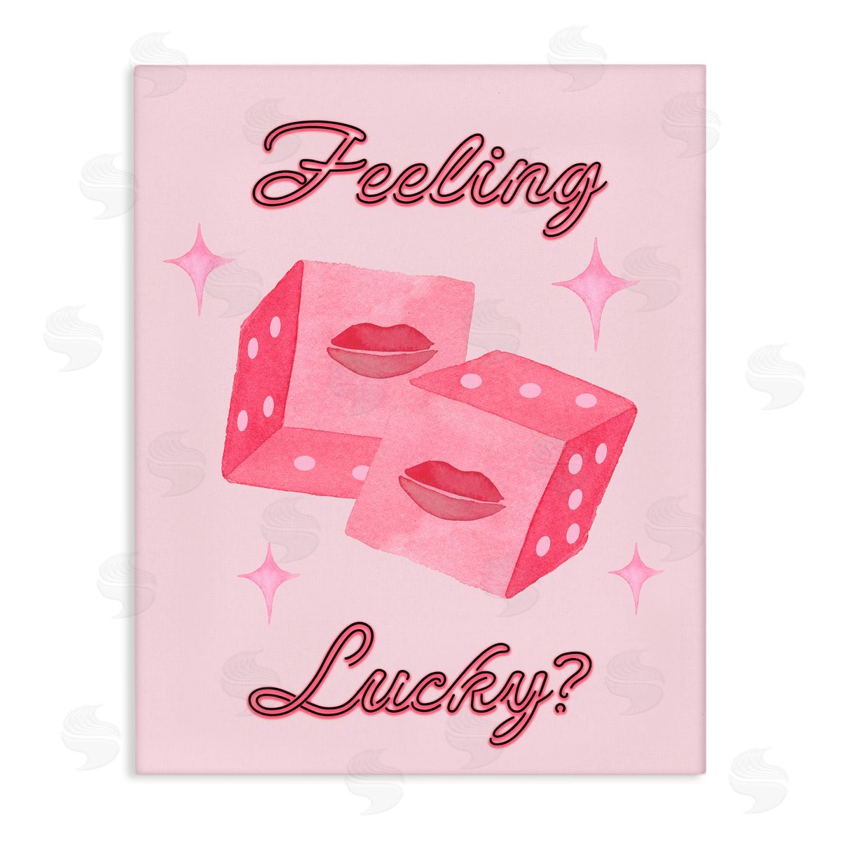 Nina Jacobs Feeling Lucky? Dice Stretched Canvas Wall Art Print